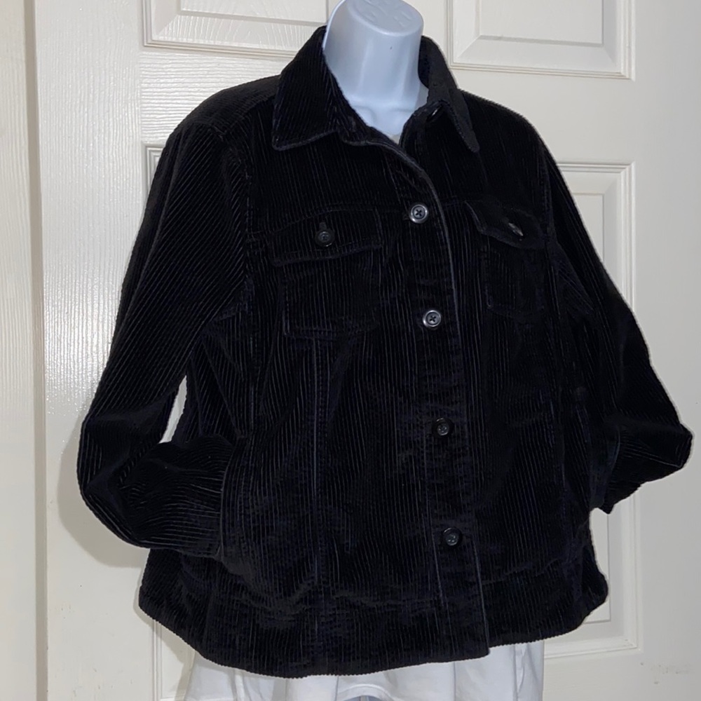 L.L. Bean Corduroy Barn Chore Utility Jacket Flannel Lined Size Large Petite